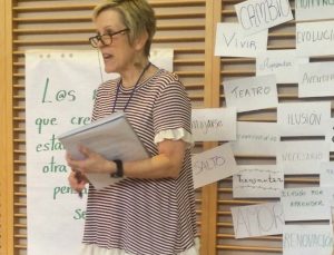 Mary Ruth McGinn, en una sesión del curso LÓVA de este mes de julio en Madrid.