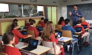 Un aula del Colegio Manuel Peleteiro, de A Coruña.