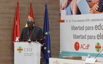 El Cardenal Robert Sarah pronunció una conferencia en la Universidad San Pablo CEU con motivo de la presentación del 21º Congreso Católicos y Vida Pública.